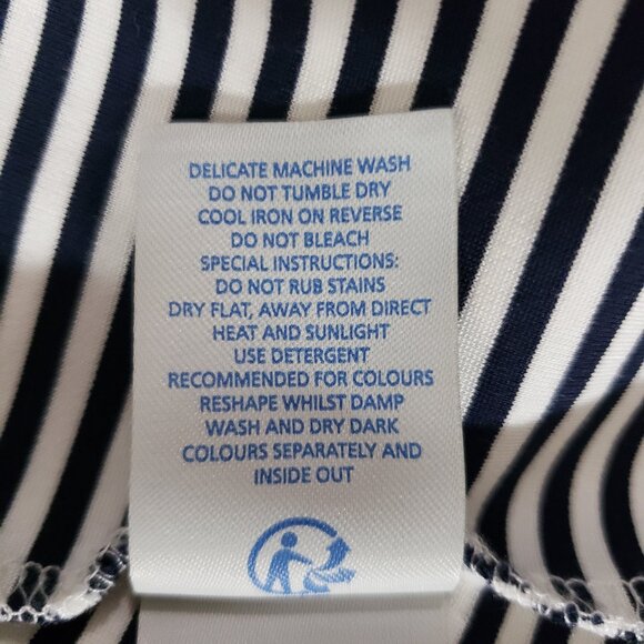 Boden Nautical Top Size MEDIUM US 10 Stripes 3/4-Sleeve Ponte Pullover - Picture 8 of 8